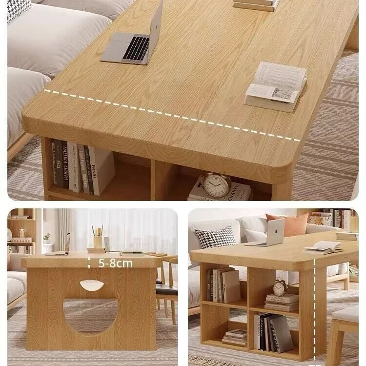 Tout en bois massif, grand bureau, simple, bureau à domicile, salon, établi