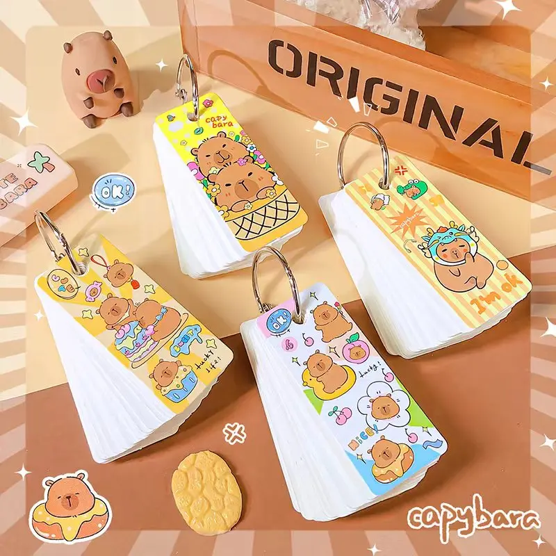 Kawaii stationery supplies back to school  acsesories capybara Diary mini Portable Notebooks  Notepad Ring notebook memo pads