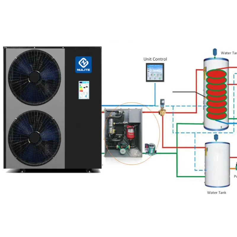 18kw Air Source Heatpump With R410a DC Inverter Electric Split 10kw 20kw 16kw Water Heater