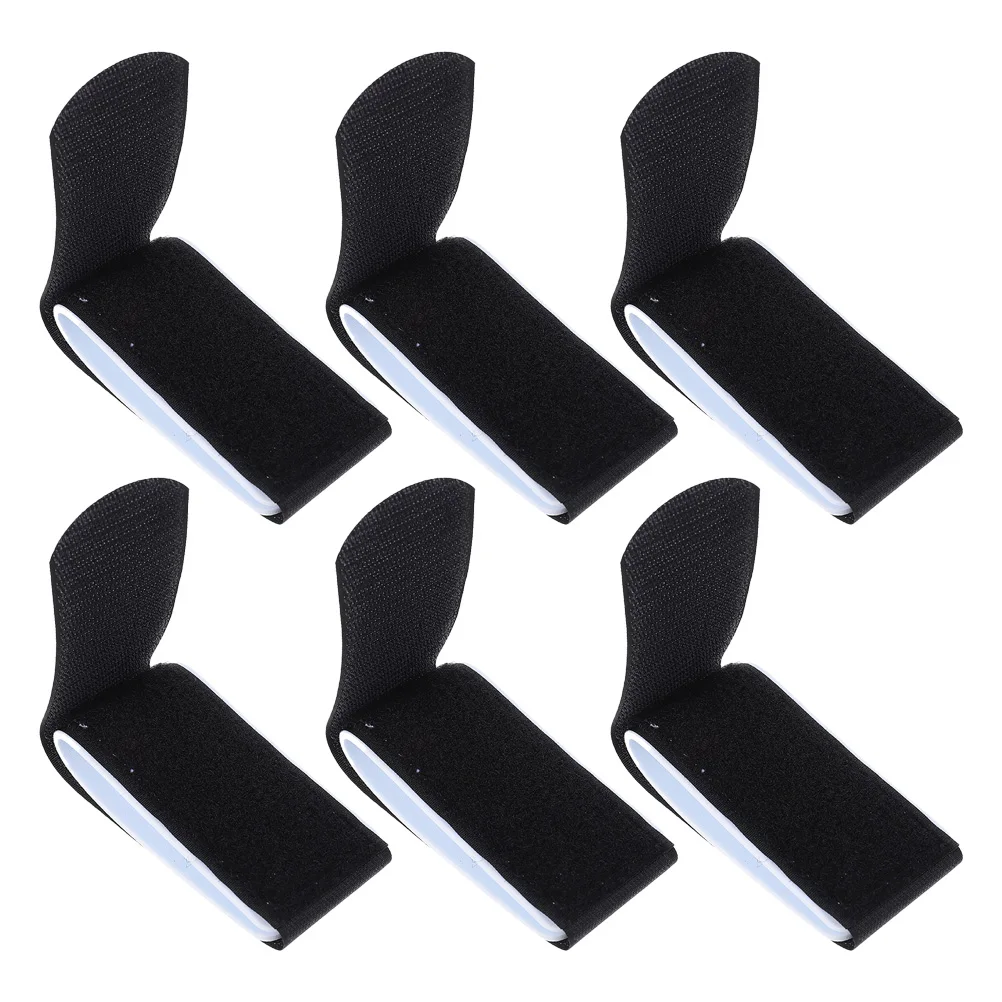 

6pcs Ski Fixing Straps Straps Sturdy Adjustable for Snowboard Fixing Portable Ski Hand Strap Black