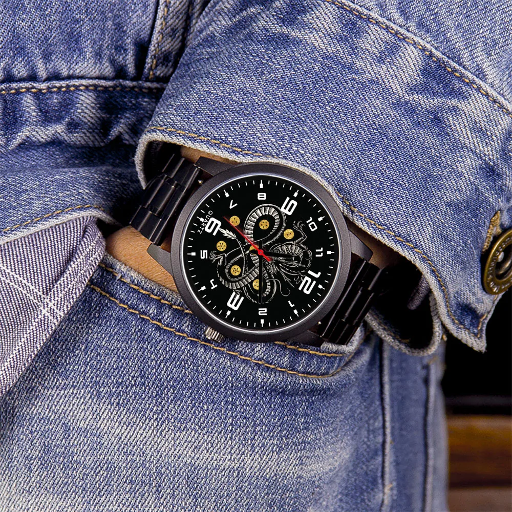 Gift Wrist Watch Black Dragon Pearl Watches Unisex Rose Souvenir Men' Watche Logo Dial Silver 45/38mm Watchband 22/20mm