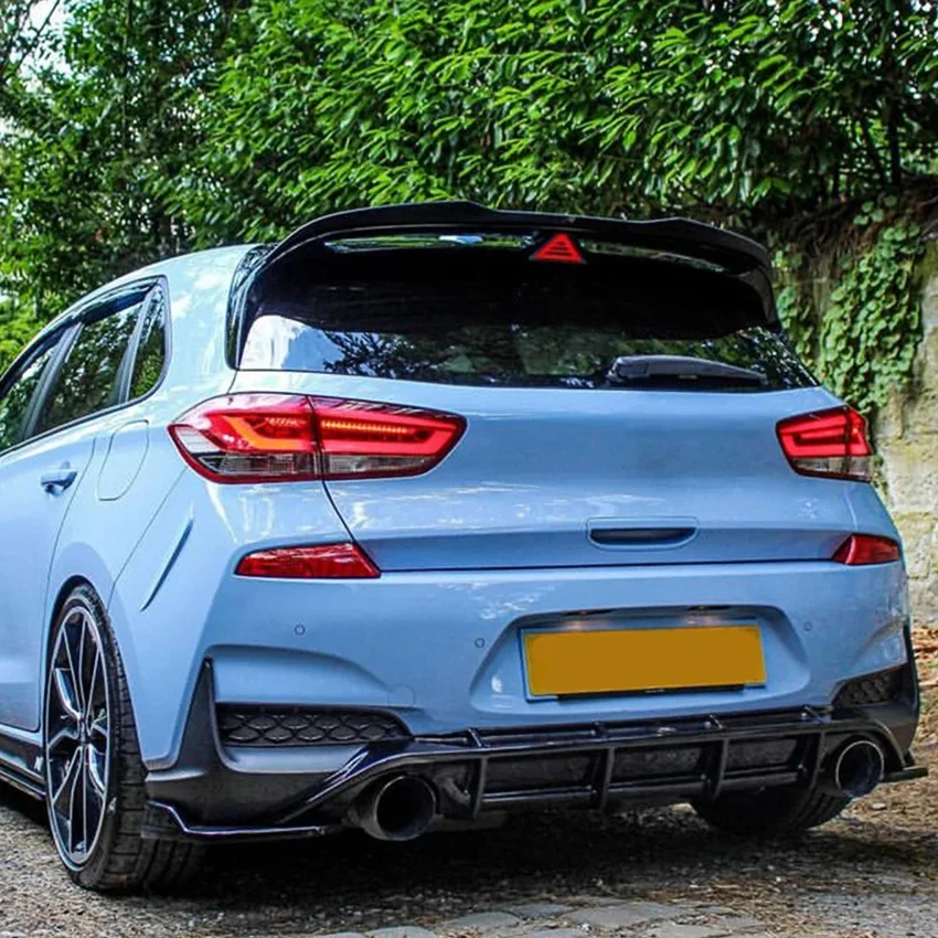 Auto-Kofferraum-Dachspoiler für Hyundai i30N MK3 2017 2018 2019 2020 2022 2023 2024+ Auto-Heckstoßstangenlippe Flügel Autoteil Karosserie-Kits