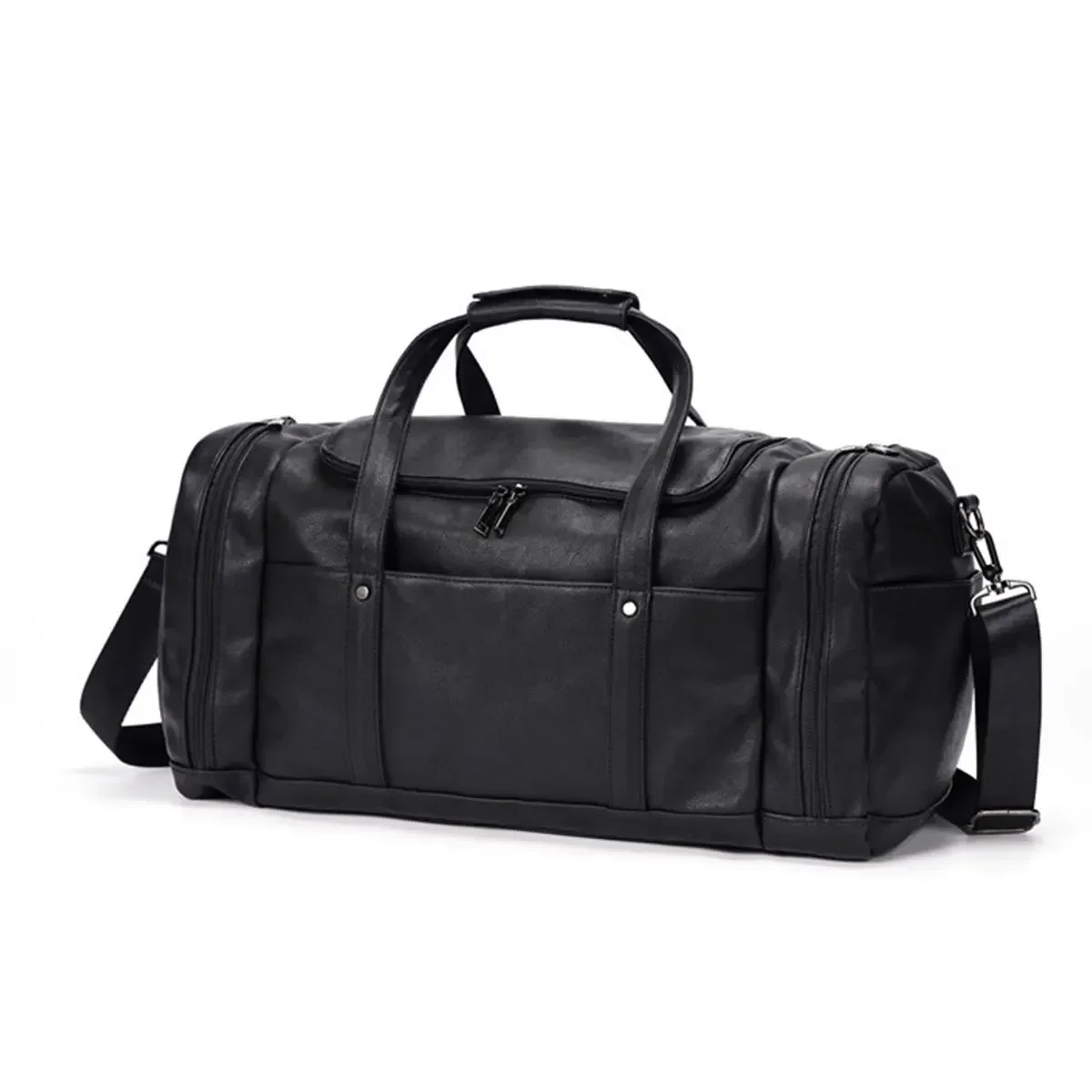 PU Leather Travel Duffel Bag Gym Sports Bag Airplane Luggage Carry-On Bag （Best man gift）