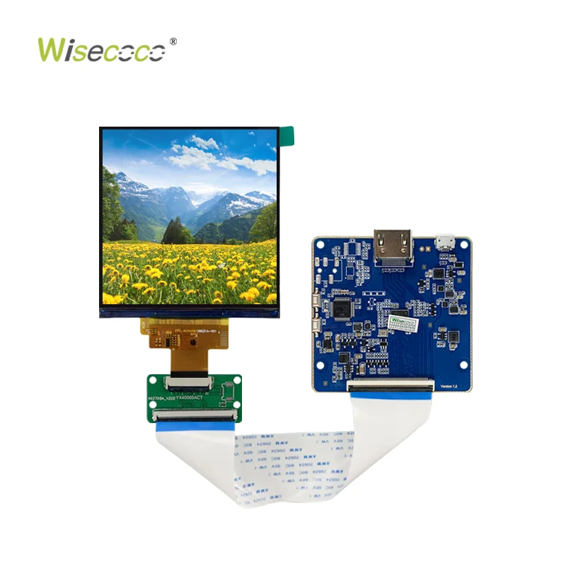 Wisecoco Ips Lcd Display 720x720 MIPI 30Pins 4 Inch Small Size Square Lcd Screen for Raspberry PI