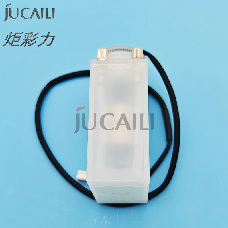 JCL 4 Ways Sub Ink Tank พร้อมขั้วต่อโลหะสําหรับ Konica Mutoh Mimaki Allwin Infiniti Bulk Printer Sub Tank
