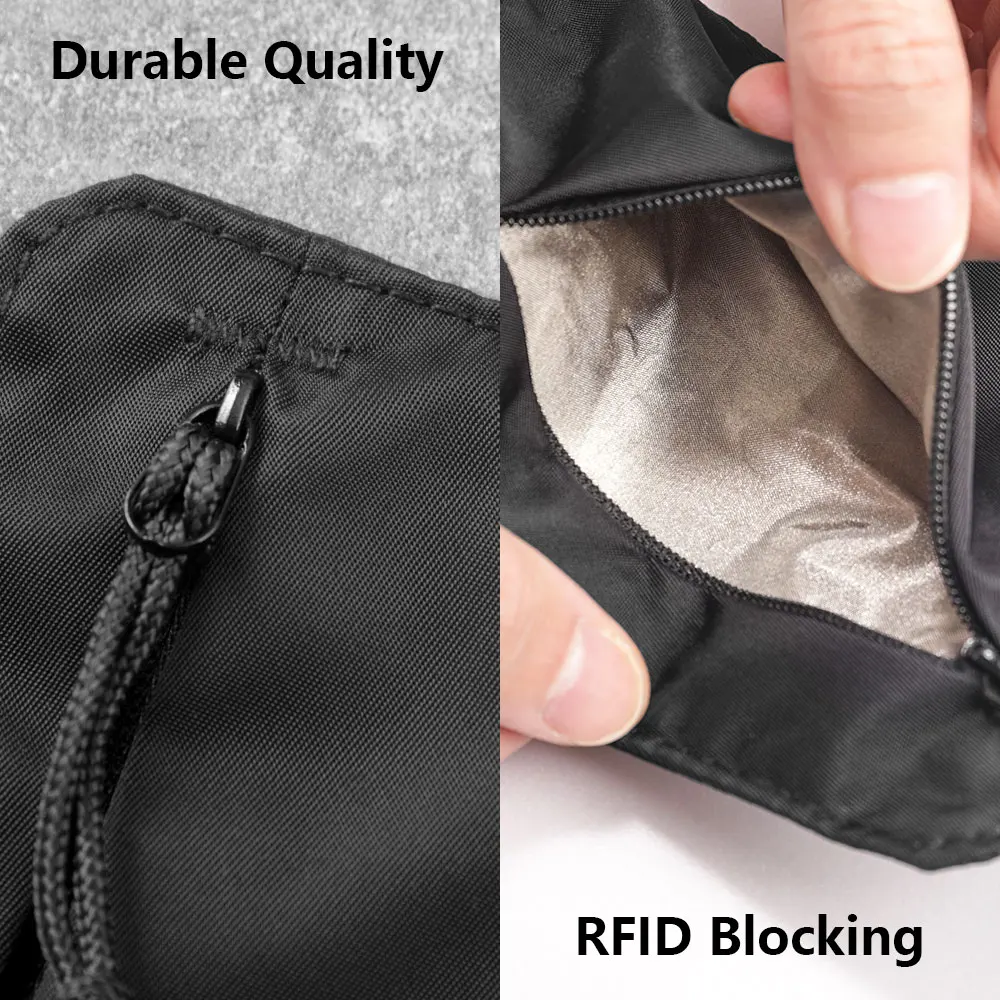 Kantong Dompet Saku Tersembunyi RFID Penyamaran Anti Maling