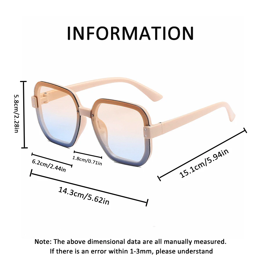 [Óculos de moda feminina] Óculos de moda gradiente sem moldura vintage uma escolha indispensável |   para compras e fotografia ﻿