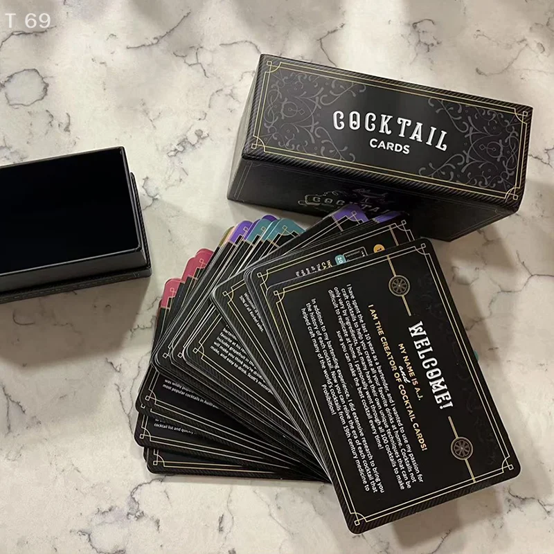 Tarjetas de cóctel: cócteles maestros en barman Flashcard 100 recetas de cócteles para formar con instrucciones de cócteles paso a paso