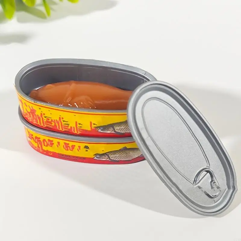 Novelty Fish Tin Keychain Portable Pliable Stress Reliever With Appearance