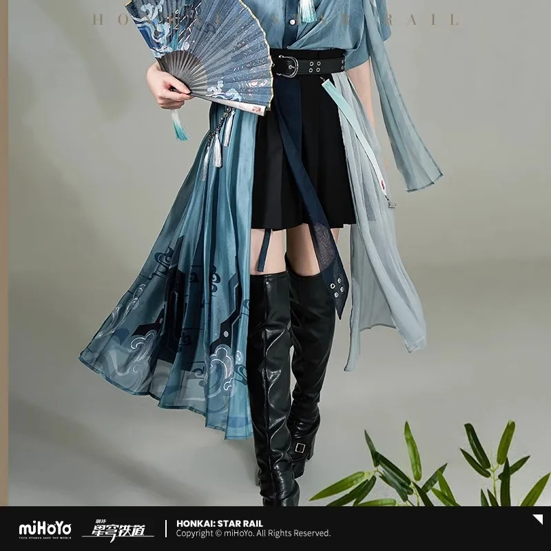

[Genuine] Feixiao Theme Impression Skirt Game Honkai Star Rail Cosplay Costumes Chinese-Style Bottoms Women's Clothing Xmas Gift