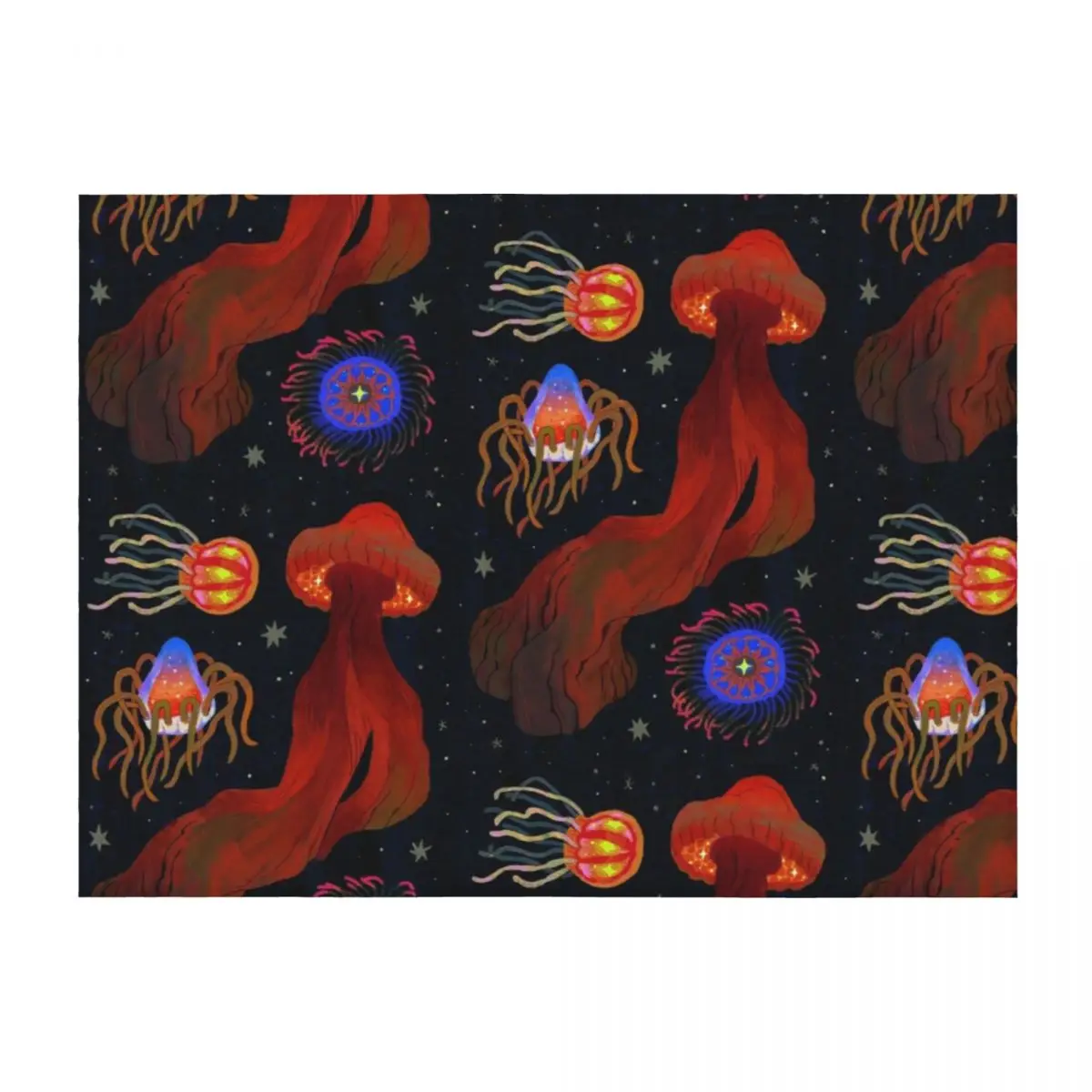 

Deep Sea Jellies Throw Blanket Luxury Thicken Travel Bed linens Kid'S Blankets