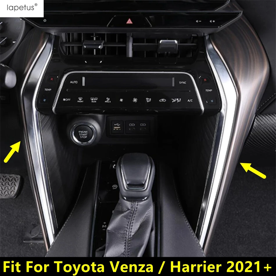 

Central Control Gear Shift Box Panel Strip Cover Trim For Toyota Venza / Harrier 2021 - 2024 ABS Wood Grain Accessories Interior