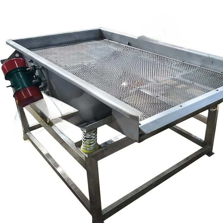 Potato Chips French Fries Processing Line Dewatering Machine Fried Food Deoiling Vegetable Processing Vibrating Dehydrator