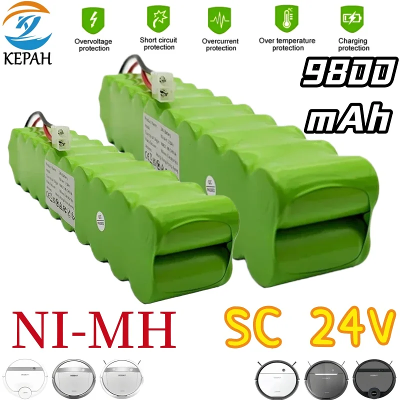 9800mAh for Rowenta 24V Ni-MH Battery Pack CD Vacuum Cleaner Besen Air Force Extreme RH8770 RH8771WS RH877501 RH8779 RH877901