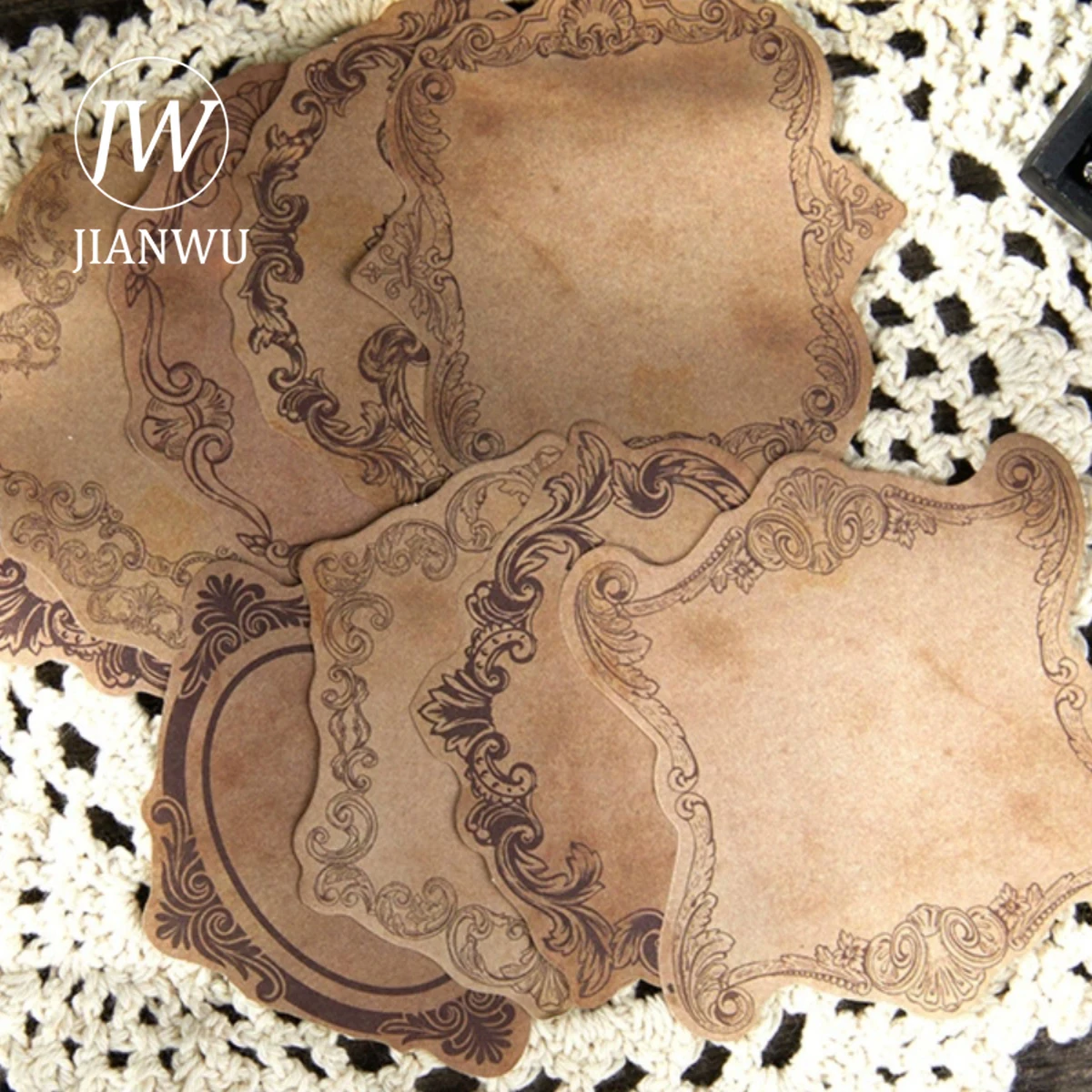 JIANWU-Bloc-notes de bordure vintage, série baroque, matériel de papier, journal de bricolage créatif, collage, papeterie décorative, 30 feuilles