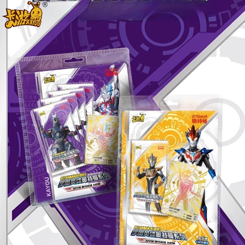 KAYOU Genuino Ultraman Flash Flash Edition Fifth Bullet 5 Full Star Galaxy Collezione di carte Giocattolo periferico Flash Card Regalo