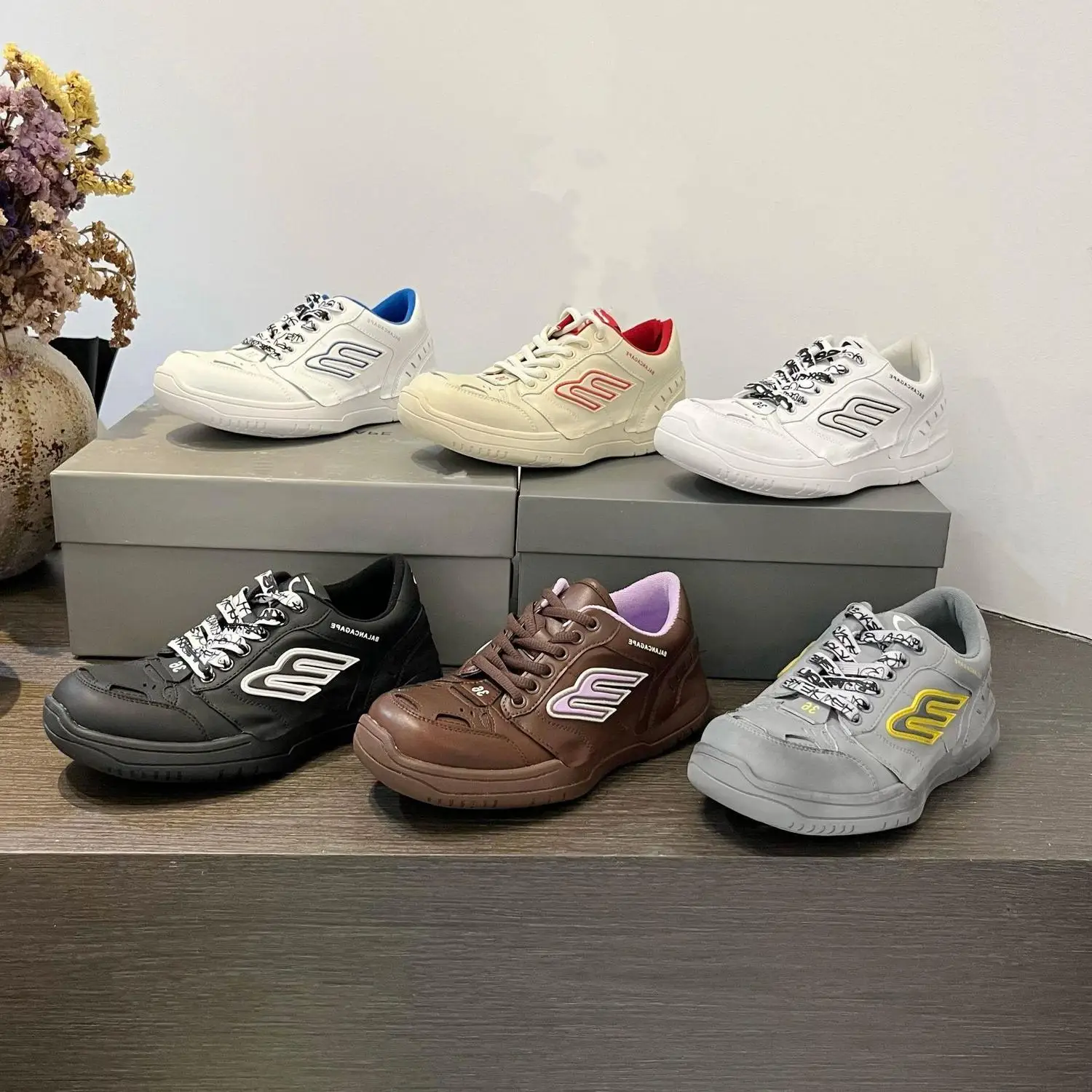 

Worn-In Leather Sporty Casual Shoes Thick Sole Increased Height Laced Unisex Casual All-Match Dirtiness Board Shoes