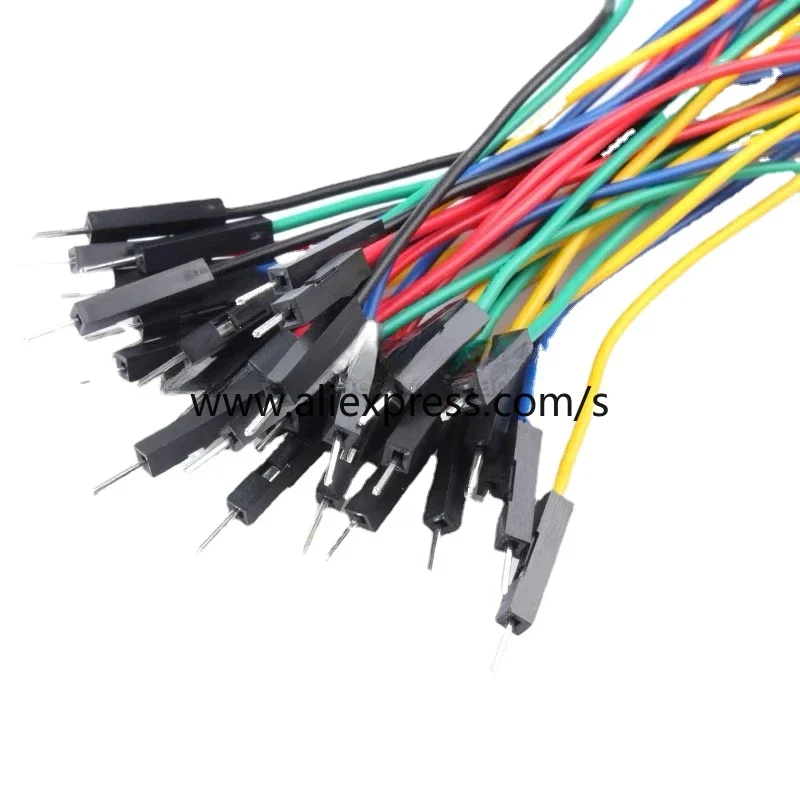 10PCS Breadboard Dupont Cable For Arduino Line 2.54mm Male Female Dupont Jumper Wire 26AWG Cable DIY Electronic 1P Connector