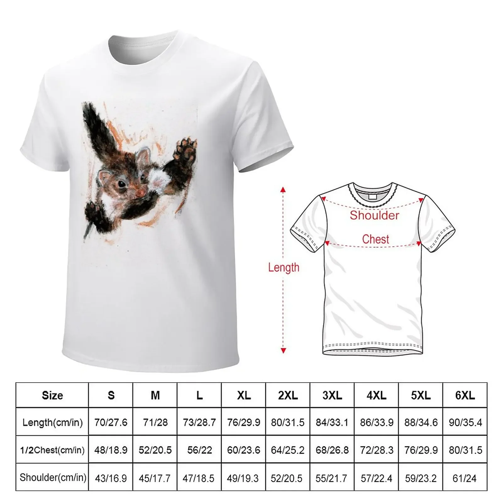 Stone realistic marten T-Shirt boys animal print vintage clothes cute tops mens big and tall t shirts