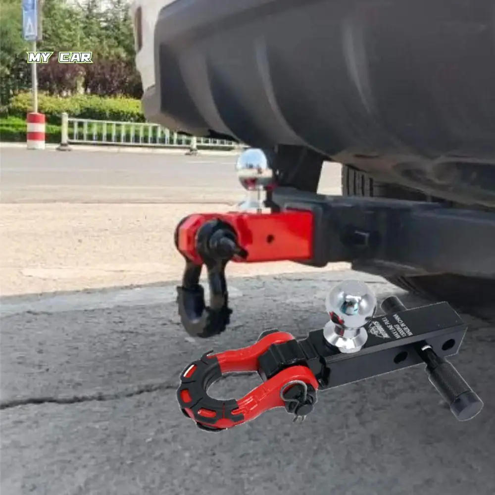 

Aluminum Alloy Trailer Hook Heavy Duty Forged Reinforced U Shackle Black Chrome Solid Ball Head Trailer Arm Vehicle Breakdown