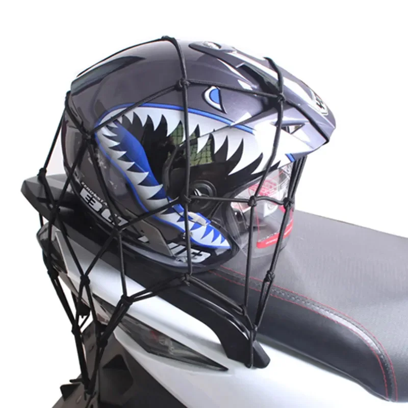 Motorcycle Luggage Net Helmet Mesh  Fuel Tank Net Pocket Motorcycle Helmet Net Pocket Compaction Storage Cargo Sorting Net