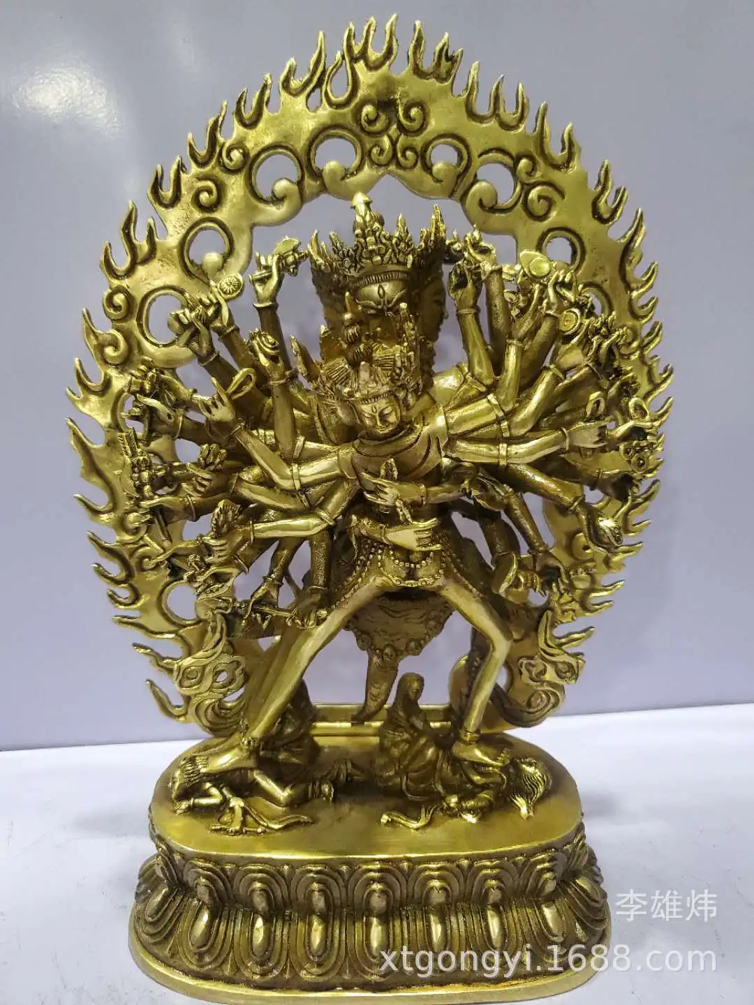 

Copper Statue 11" Tibetan Buddhism Bronze Vajrayogini Vajravarahi Kalachakra Buddha Statue