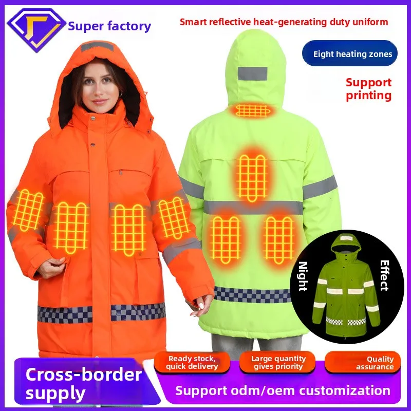 

Winter Intelligent Heated Workwear - Thickened, Rainproof, Reflective for Men (Highway/High-Speed Duty)