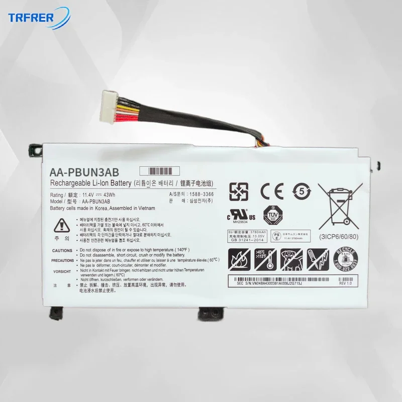 AA-PBUN3AB laptop battery BA43-00377A for Samsung Notebook 7 np530e5m np740u5l np800g5m 43wh 3780mAh