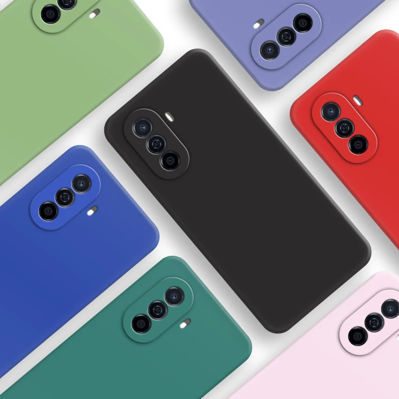 For Huawei Nova Y70 Case Huawei Nova Y70 Plus Cover 6.75 inch New Original Liquid Silicone Bumper For Huawei Nova Y70 Fundas