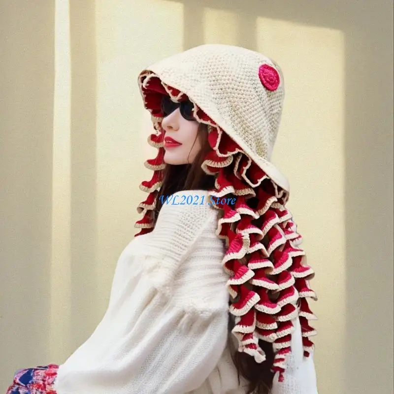 G5GC Creative Hoyfish Hat Warm Pullover Caps البالغين المراهقين في الهواء الطلق نشاط الرأس