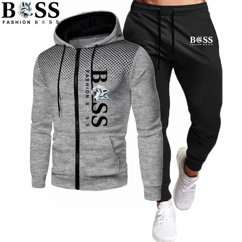 New bss Fashion For Men Hoodie Fitness Gym Clothing Men Running Set Sportswear Jogger Men'S Tracksuit Autumn Winter Suit Sports