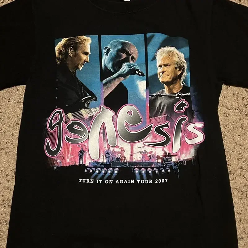 GENESIS Vintage Turn It On Again Tour 2007 T Shirt Small Phil Collins