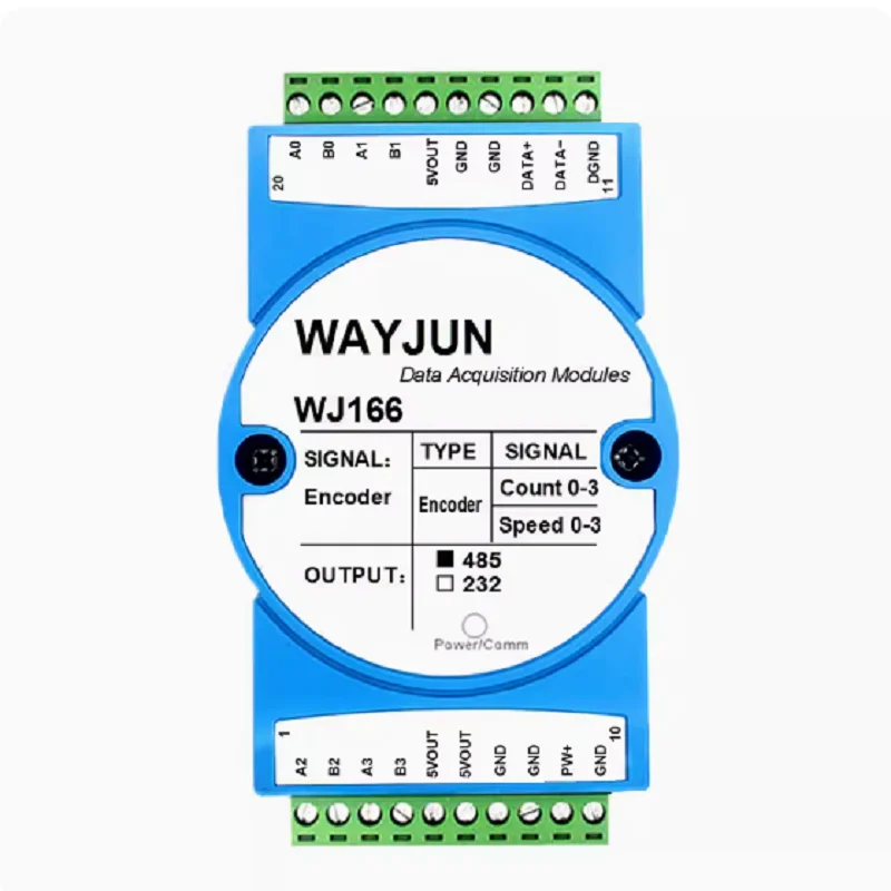 

4-channel grating scale magnetic scale encoder 5MHz high-speed pulse signal to RS485 WiFi RS232 module WJ166