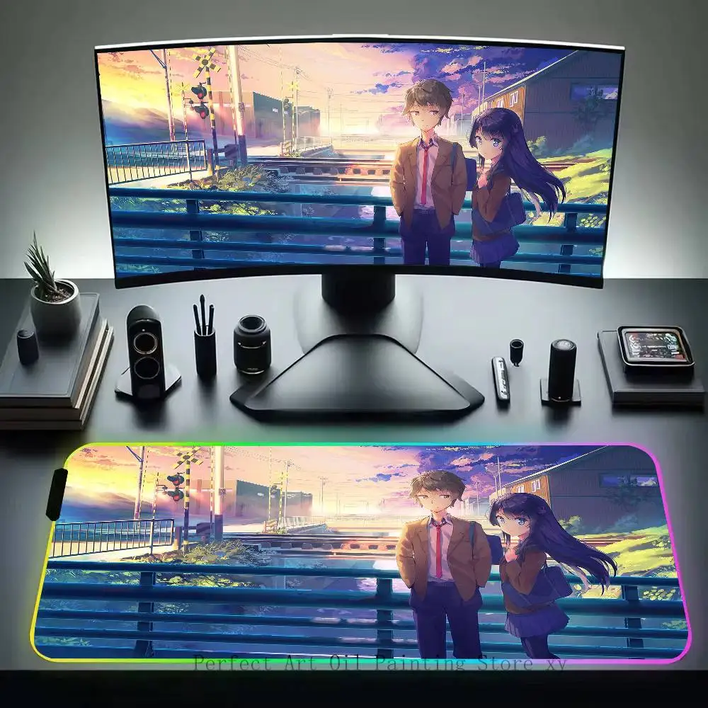 Anime Rascal Does Not Dream Of Bunny Senpai Mousepad Non-slip Suitable For Office Computers Laptops E-sports Game Desk Mats XXL