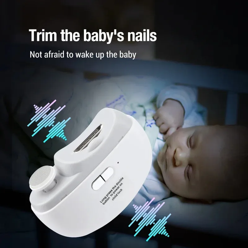 Cortador de unhas elétrico para polimento e polimento, cortador de unhas automático, cortador de unhas recarregável, arte de unhas para bebês e adultos