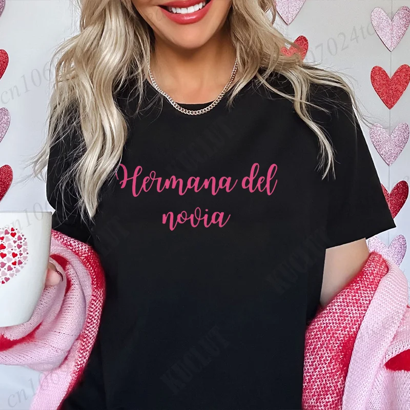 Future Team Bride Bridesmaid T-shirt Bridal Wedding Tees Spanish Girl Single Farewell Tops Woman Bachelorette Hen Party Tshirt