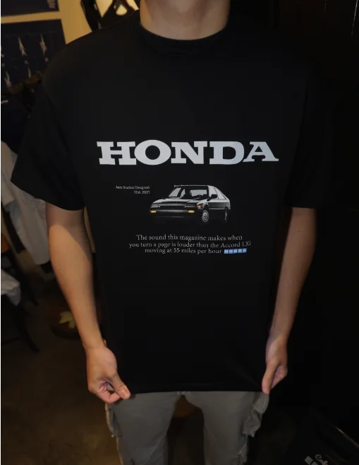 

Summer Men's Wear HONDA NSX Modification Culture J Sports Car Retro Print American Heavyweight Pure Cotton Short-sleeved T-shirt
