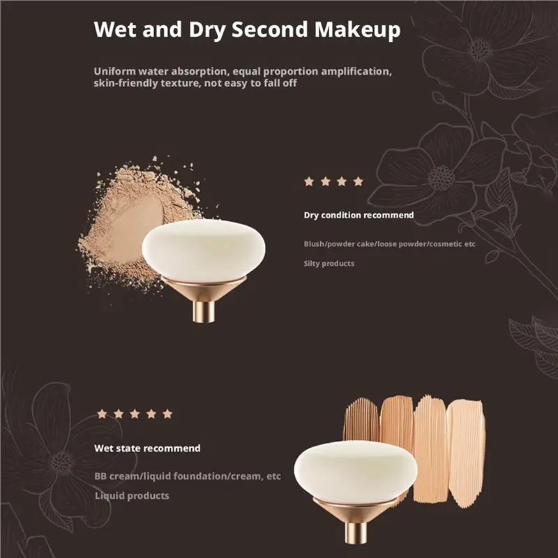 Beauty Tool Rechargeable Mini Electric Powder Puff Machine Wet& Dry Makeup Sponge Highly Efficient Seamless Finish Use