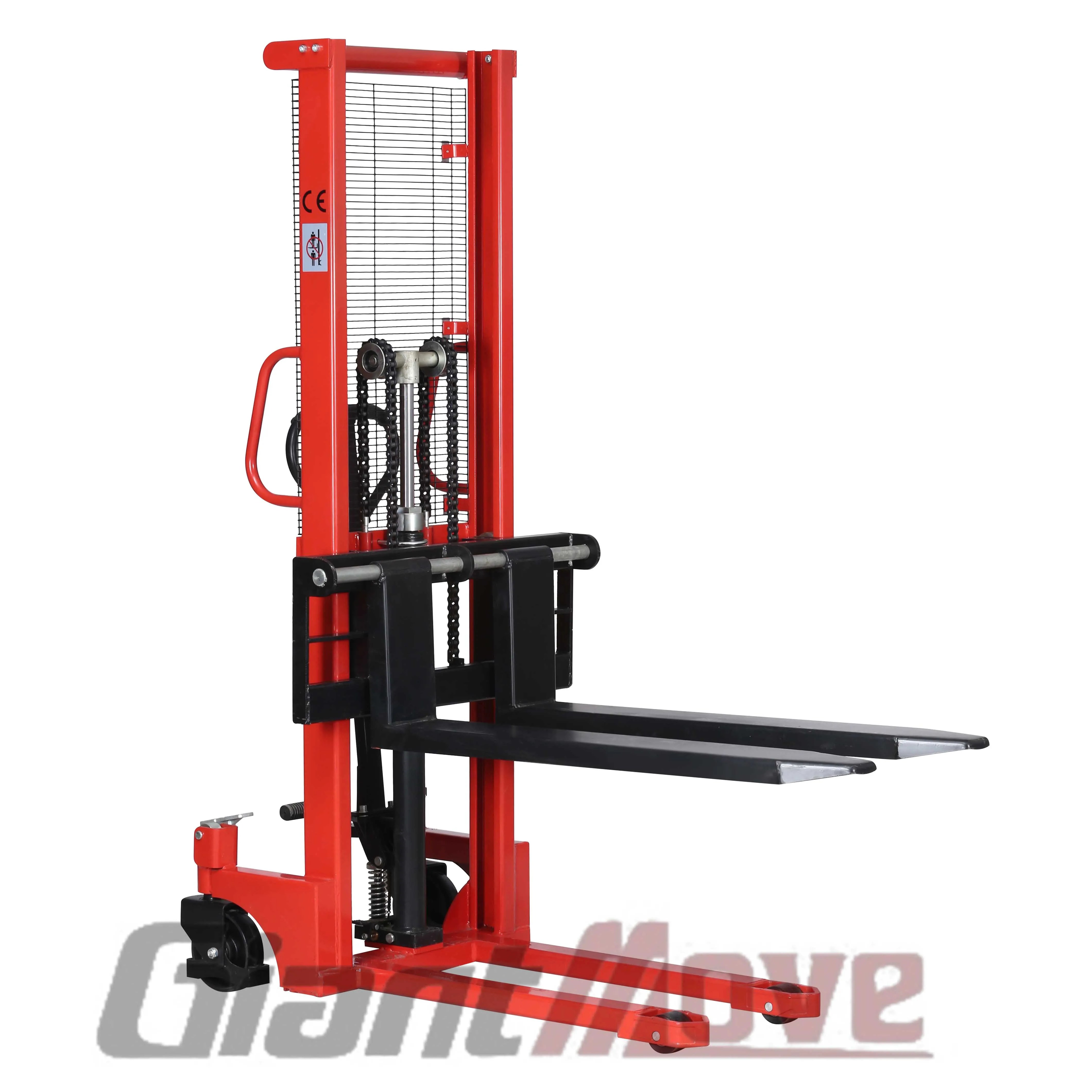 Good Quality Giant Move Handling Equipment 1000kg Lifting Equipment, Manual Hydraulic Hand Stacker Forklift