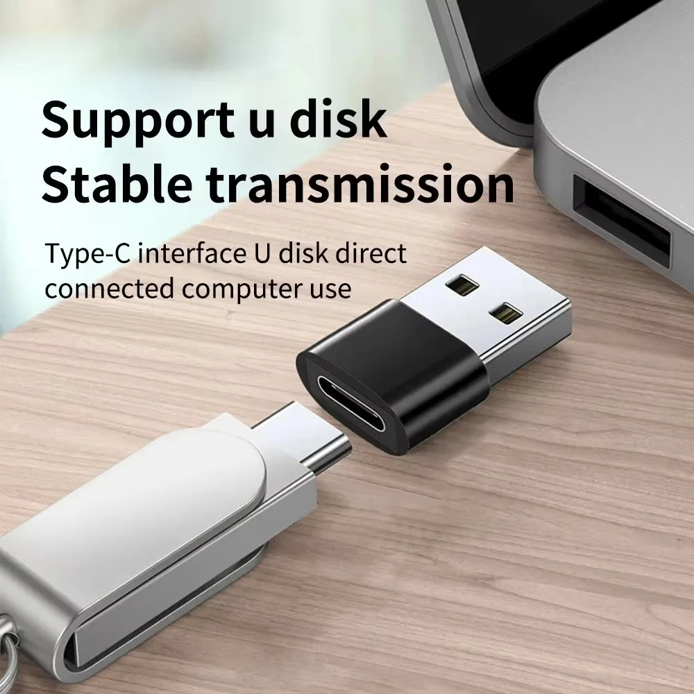 1pcs/2pcs USB C Female To USB A Male Adapter, Type C To USB A Charger Cable Converter For IWatch 7 AirPods, MacBook, iPhone image 4