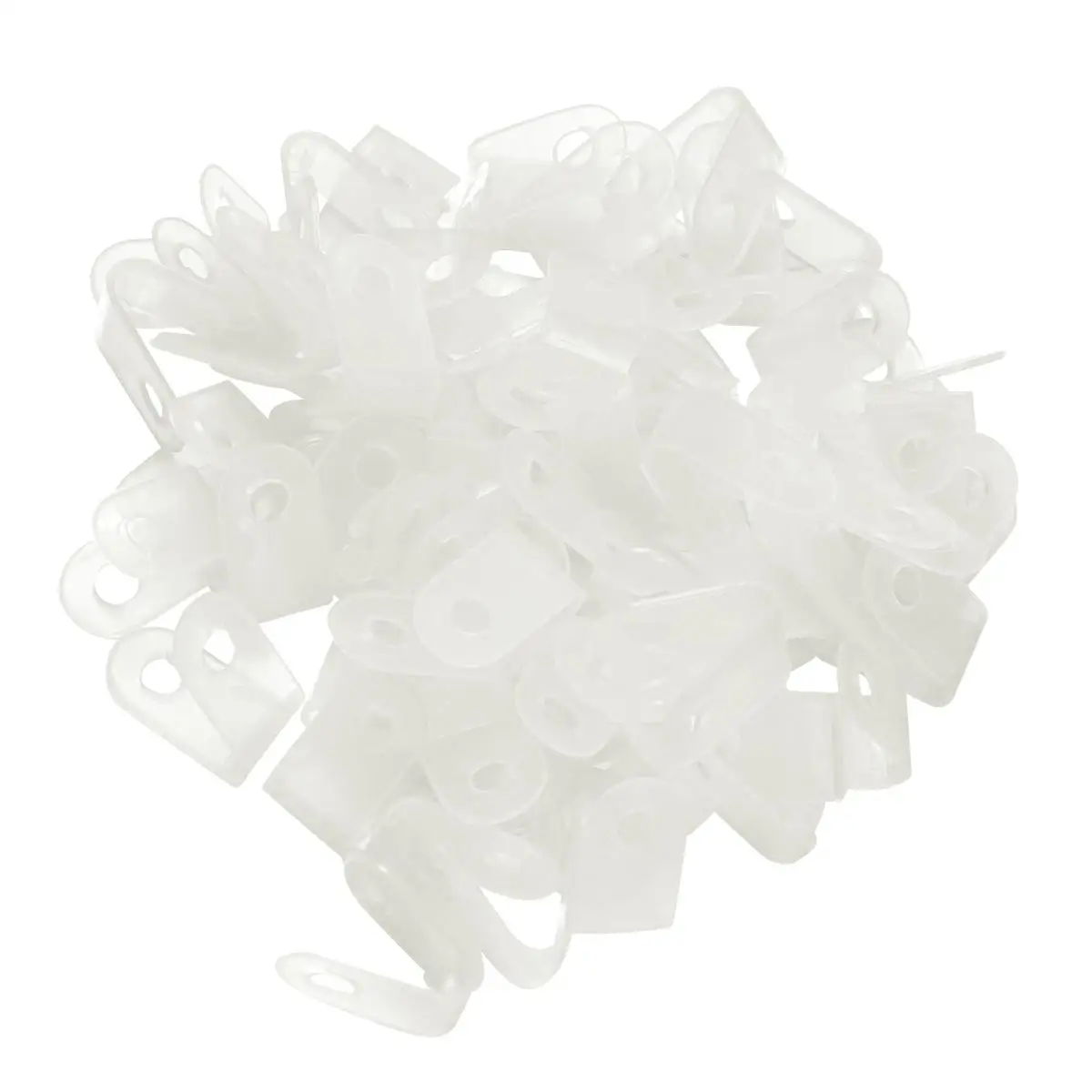

100Pcs Electric Project Use R- Wire Holder 3.3mm Cable Clamp Line Clip for House Office Arrangement of Wire with Screws