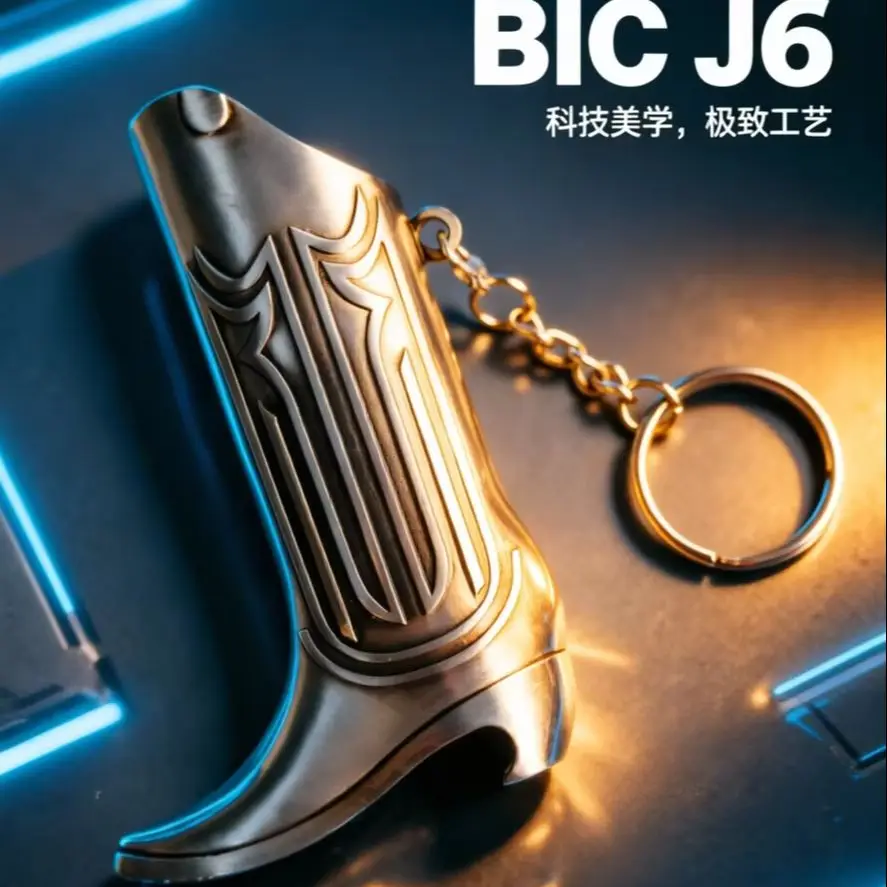Metal Western Cowboy Boot Lighter Case With Key Ring Fit Standard Max BIC J6 Lighter Retro Vintage Protective Holder Sleeve