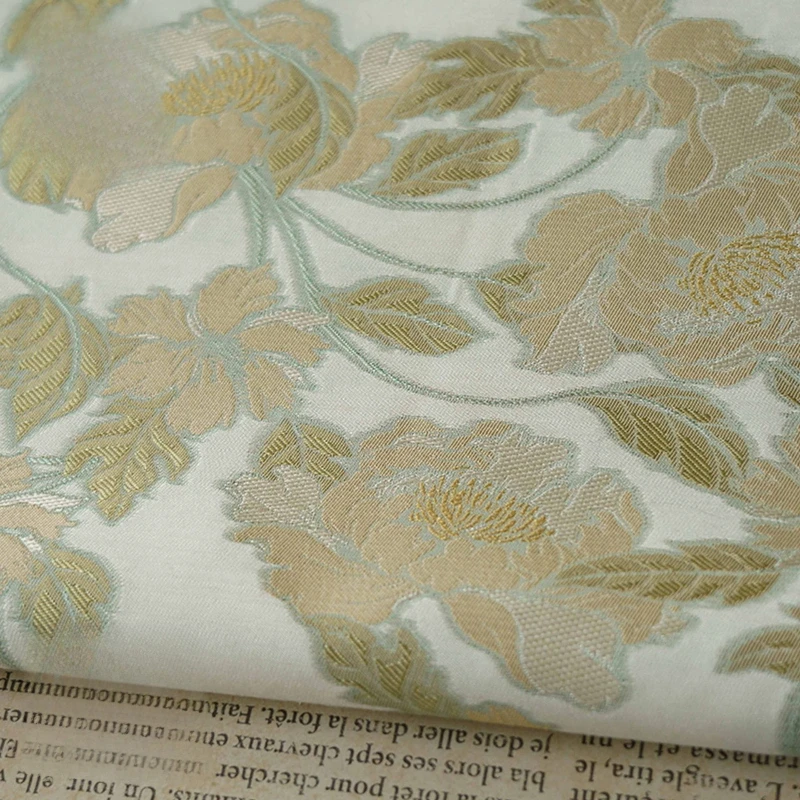 

Желто-зеленая роза, жаккардовая тканая ткань, новый китайский стиль, элегантное платье Cheongsam, жилет, коробка, украшение, текстиль