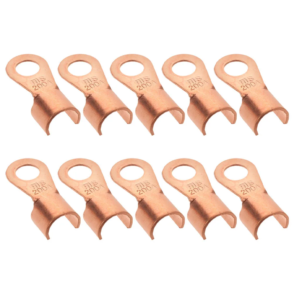 

10Pcs Copper Wire Terminals Open End Crimp Connectors Cable Ends Electrical Wiring Wire Lugs Cable Crimps