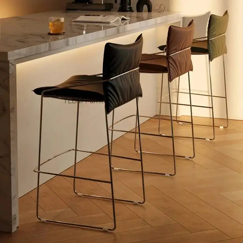 

Барные стулья в стиле ретро: креативный дизайн, легкая роскошь, для ресторанов, европейский стиль, для взрослых, уникальная мебель для отдыха