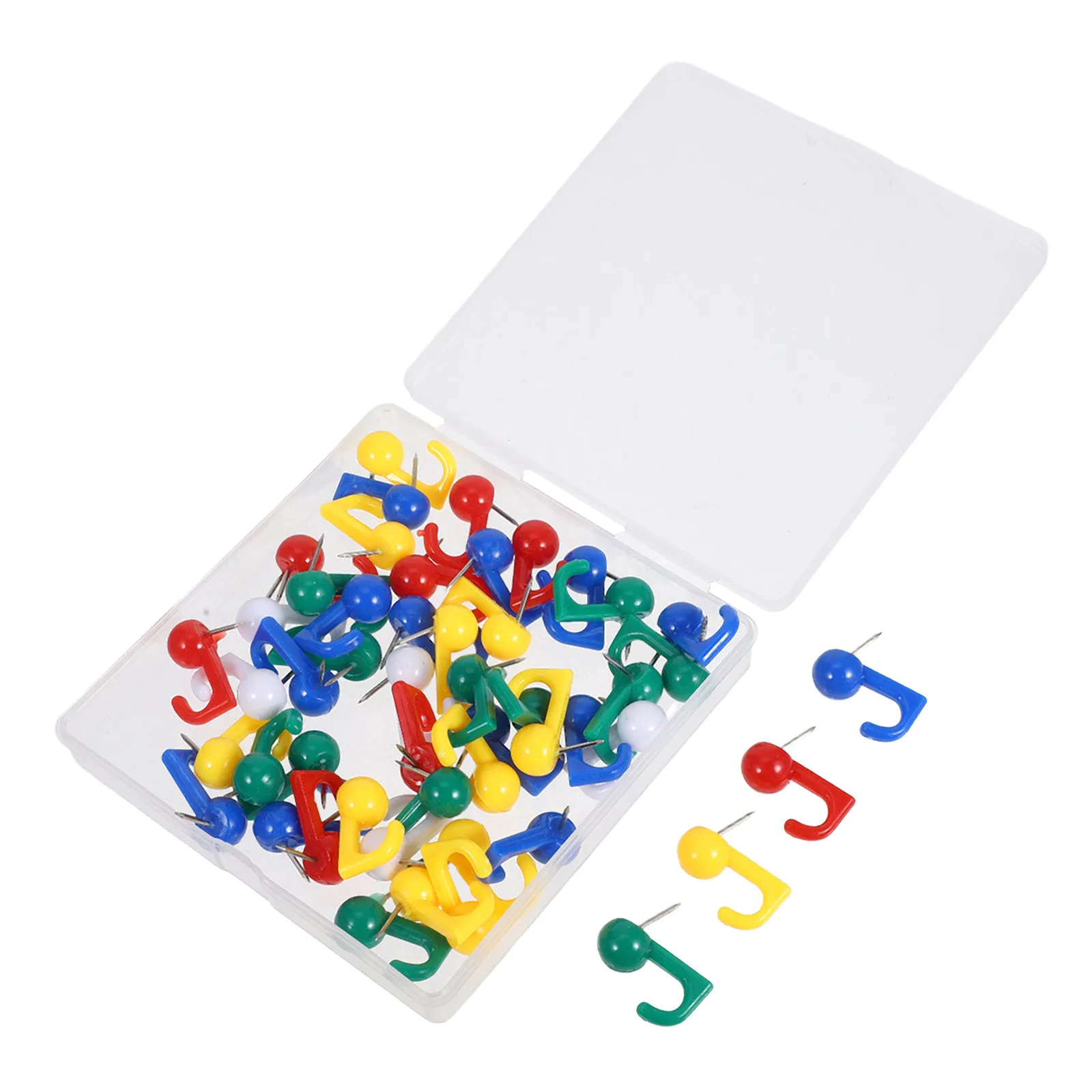 

50Pcs Decorative Thumb Tacks Push Pin Hooks Wall Tacks for Hanging Pictures Posters Oil Paintings Cork Board No Mark