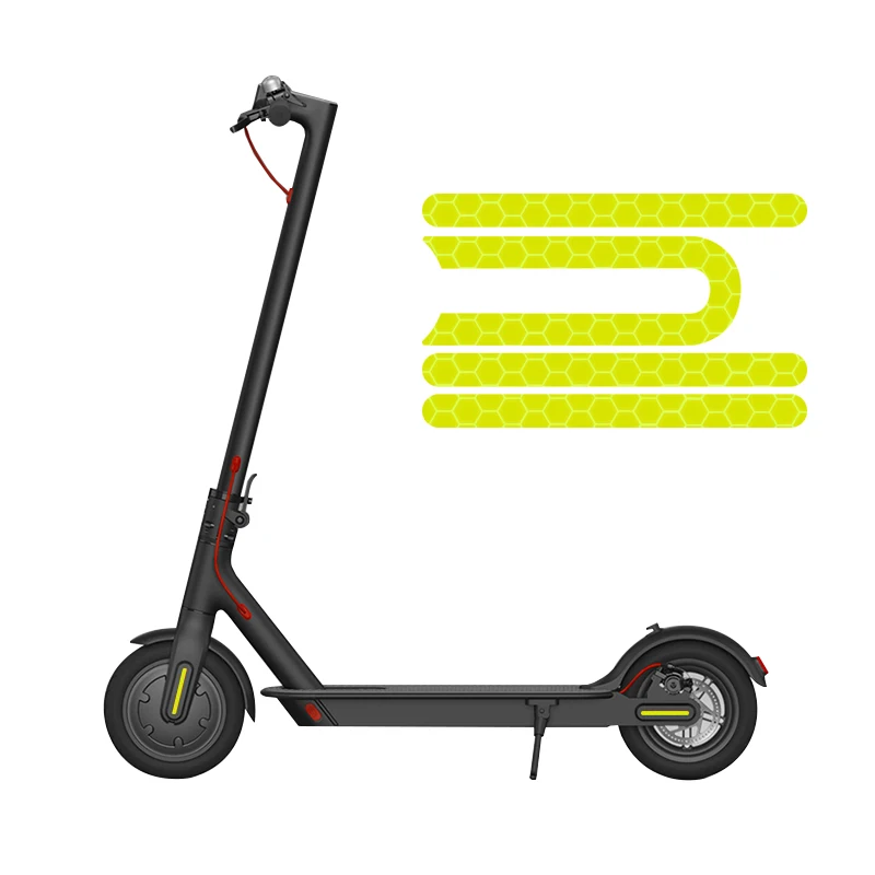 4Pcs Electric Scooter Reflective Sticker Reflector Tape Decal Scooter Accessories For M365 Pro  Reflector Sticker