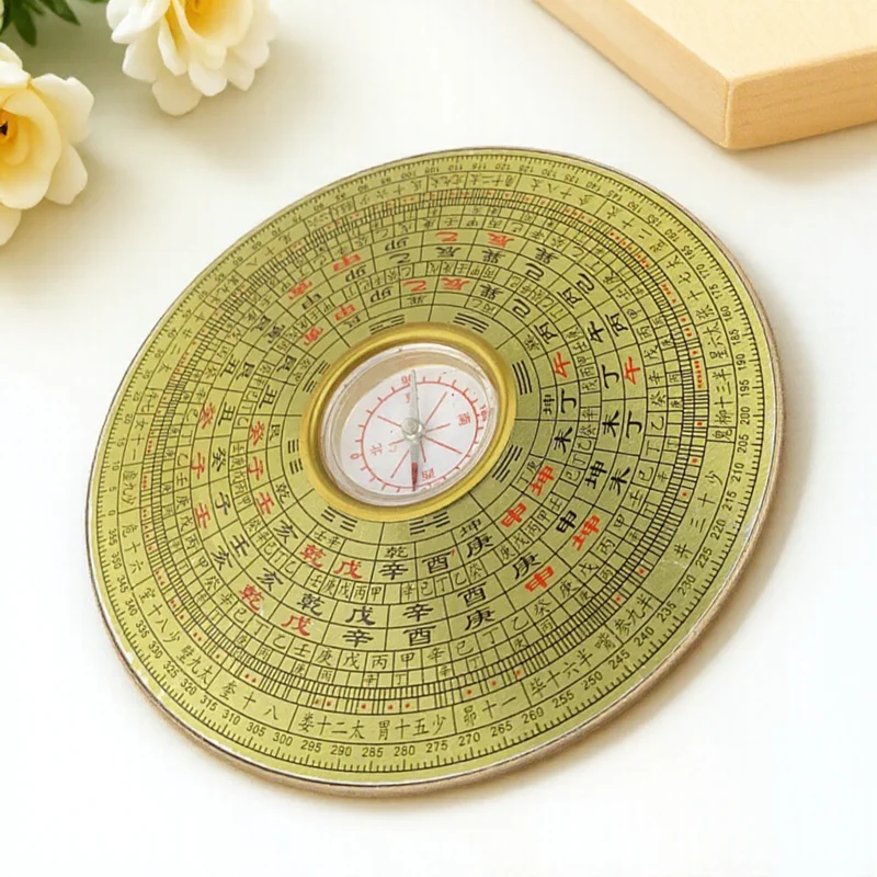 

Alloy Compass Retro Chinese Decorative Vintage Fengshui Desktop Outdoor Camping Navigation Tool Durable Buddhist Supply