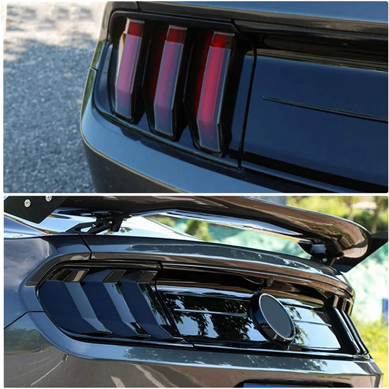 

Reliable-Taillight Protector Cover Rear Tail Light Decorative For Ford Mustang 2018-2022, Smoke Black
