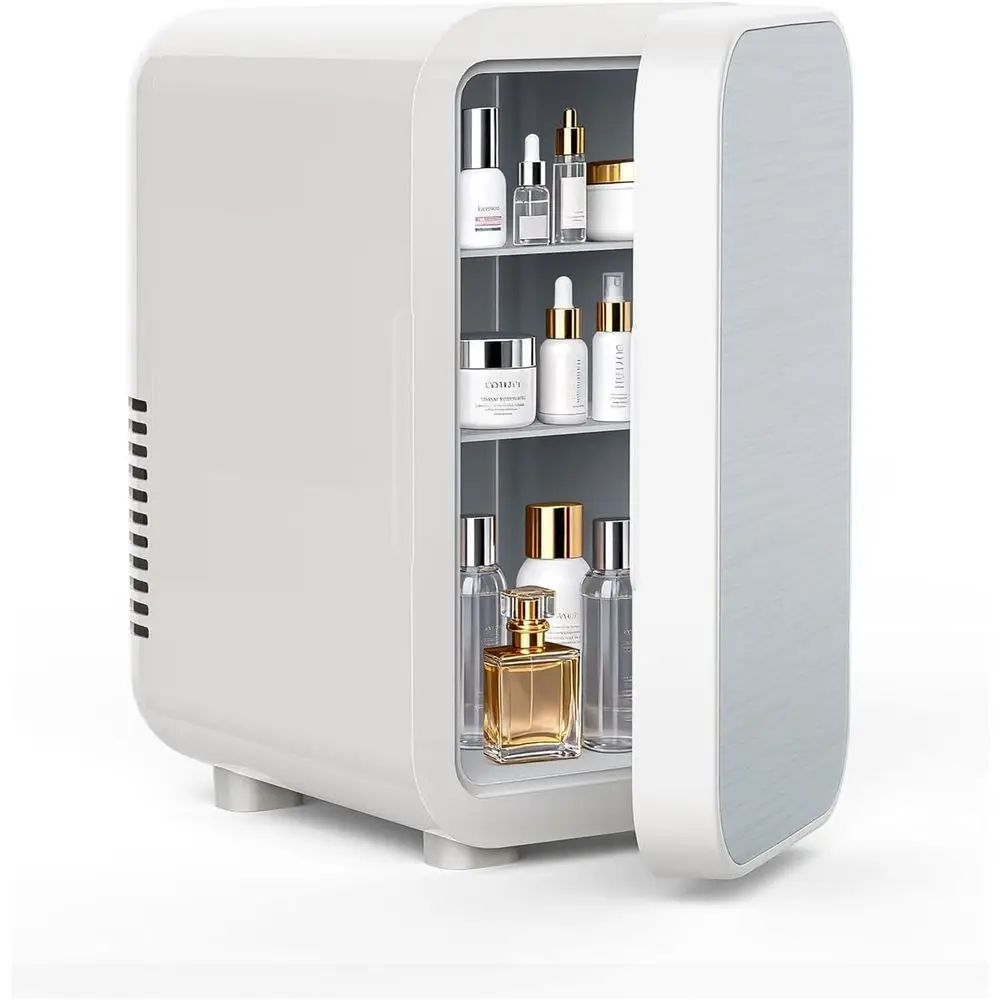 

Portable 6L Thermoelectric Skincare Cooler/Warmer, Compact AC/DC Mini Fridge for Home or Car, Ideal for Cosmetics and Beverages
